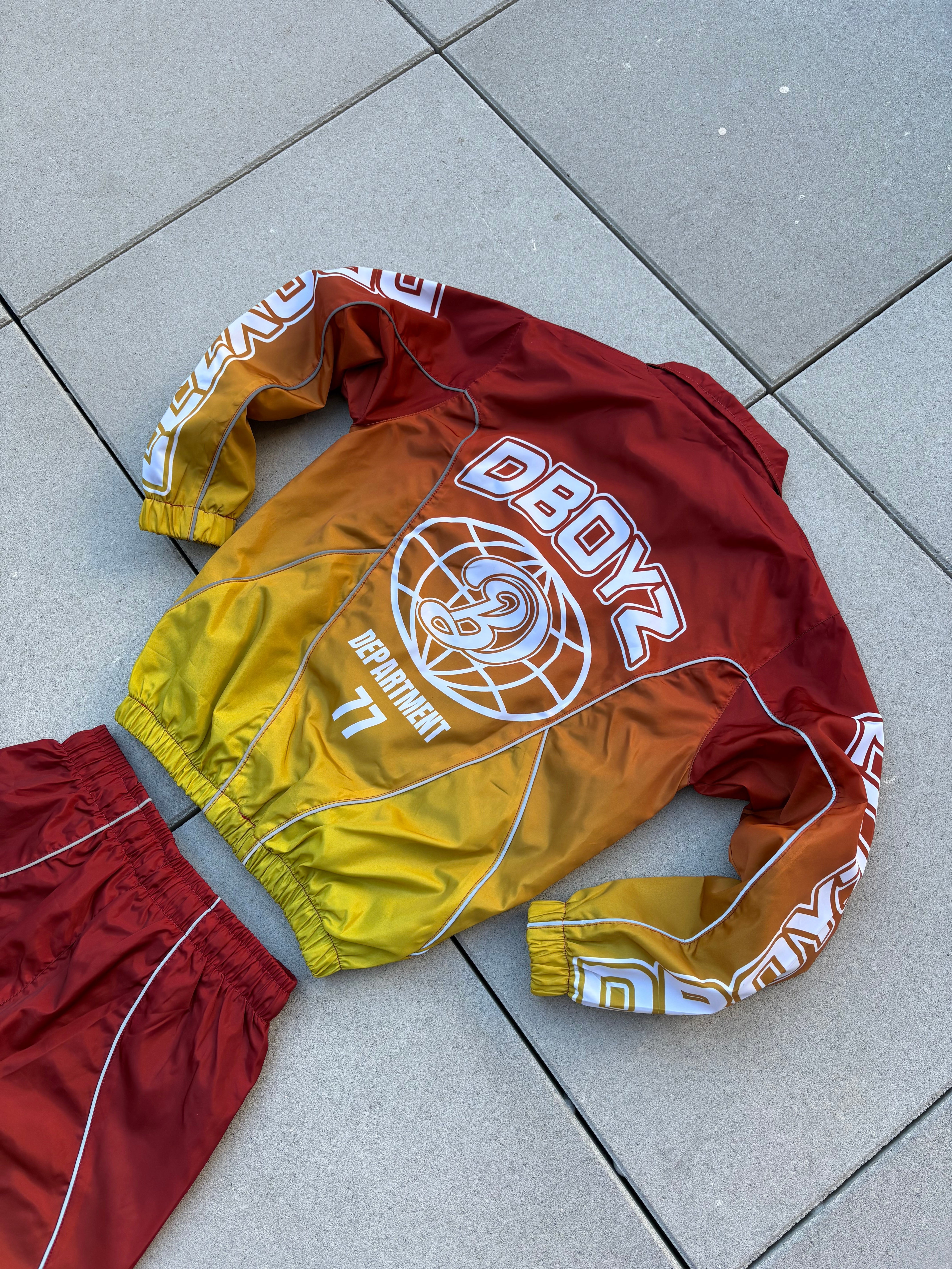 `Lava Lush' Half-Zip Nylon Wind Breaker Set