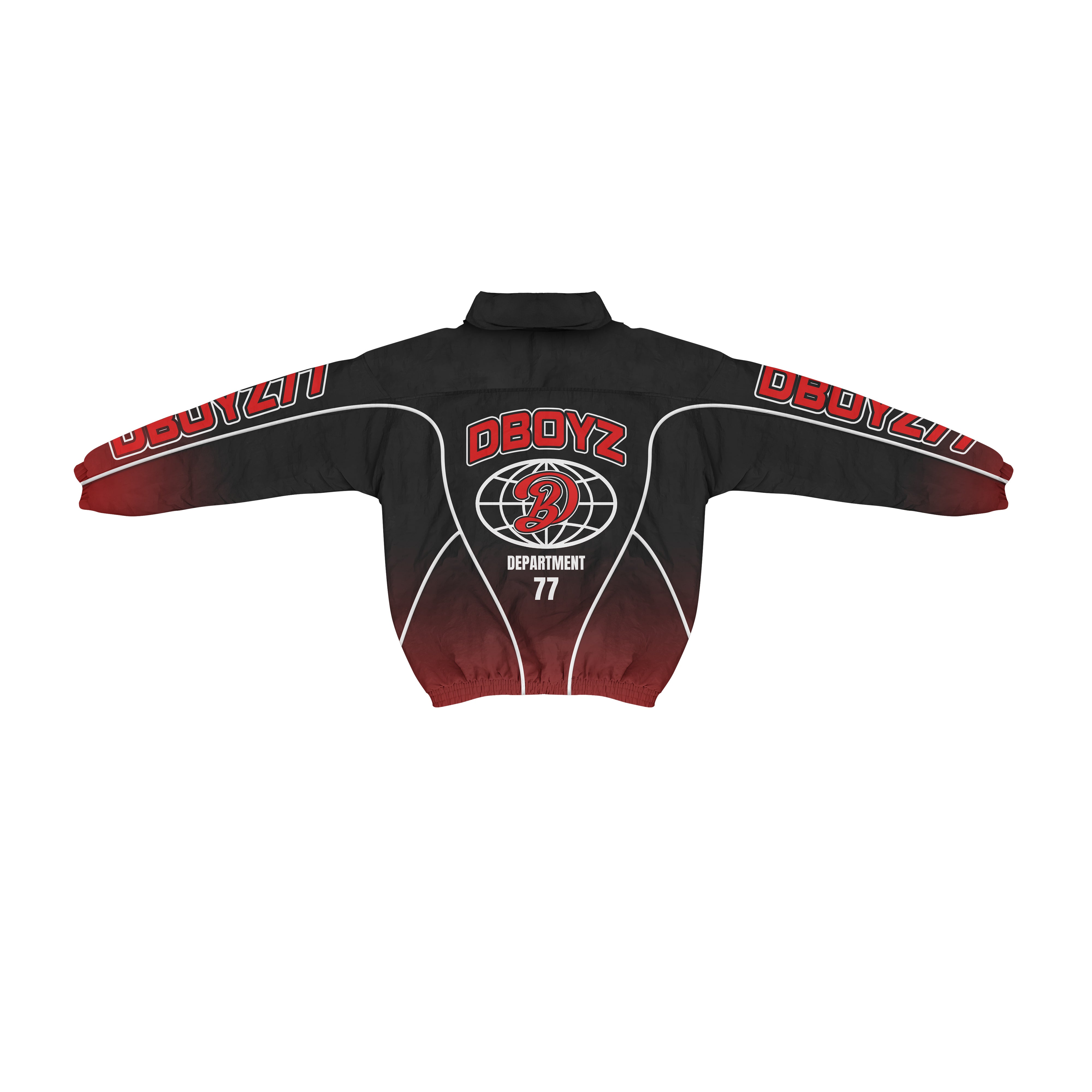 'Black Cherry' Half-Zip Nylon Wind Breaker Set