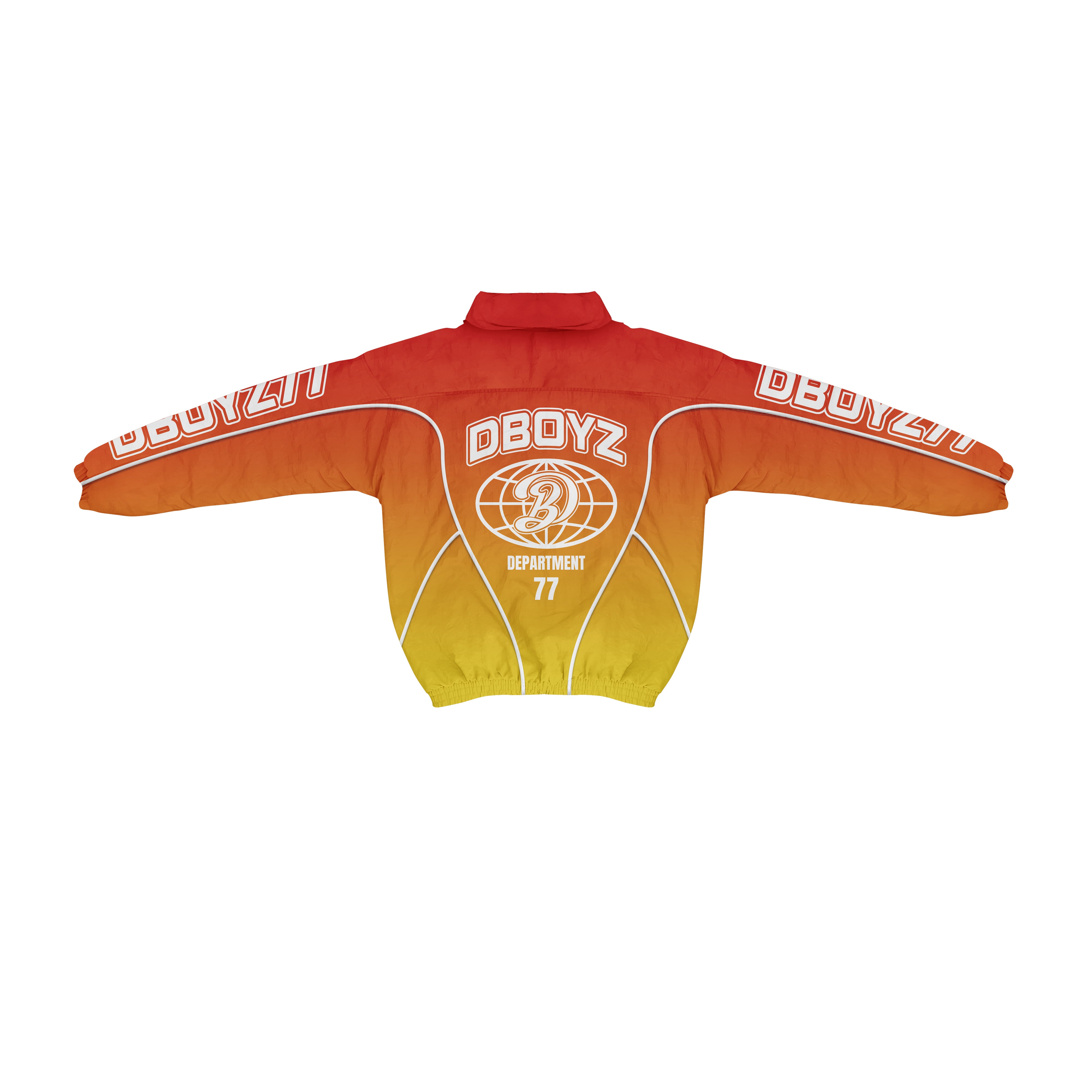 `Lava Lush' Half-Zip Nylon Wind Breaker Set