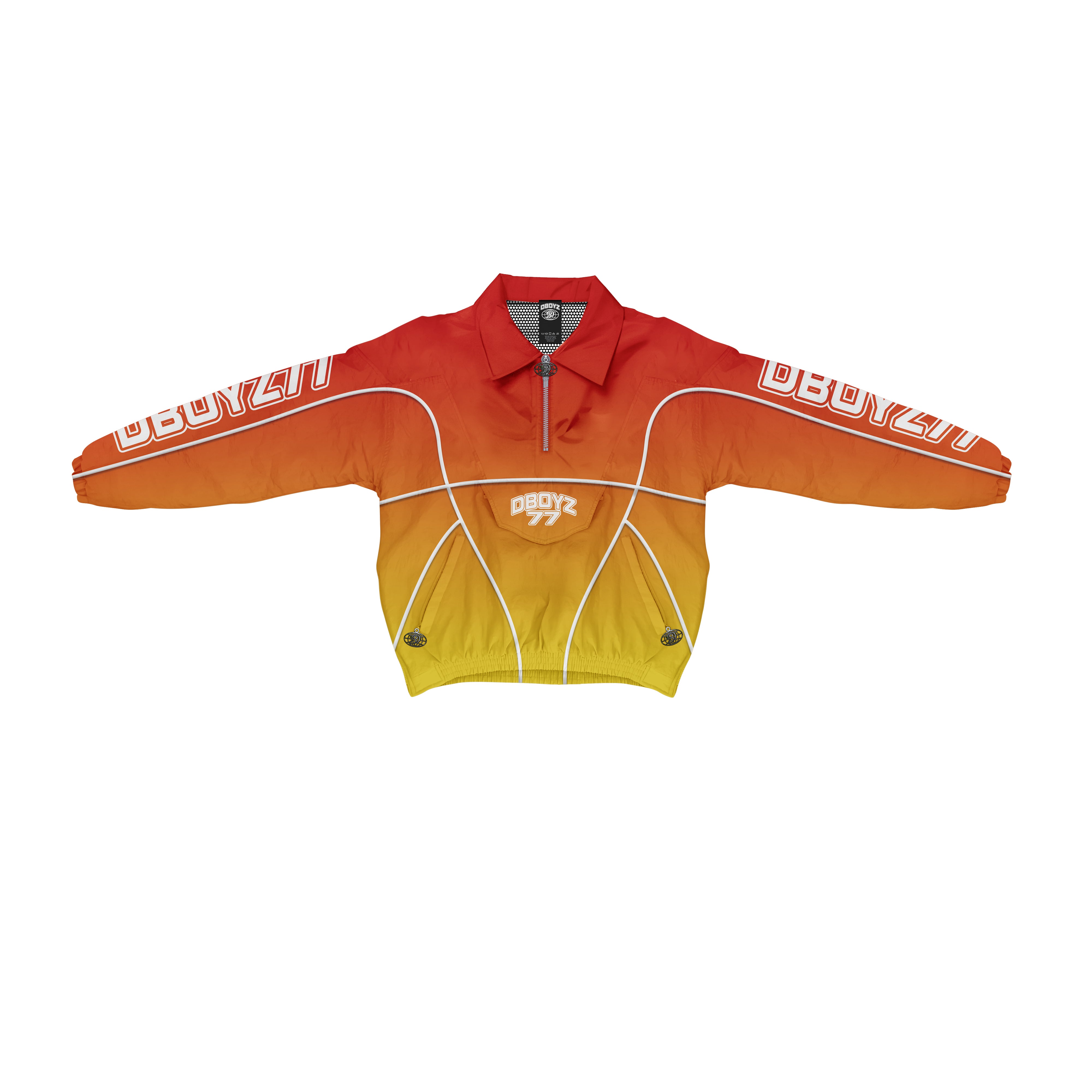 `Lava Lush' Half-Zip Nylon Wind Breaker Set