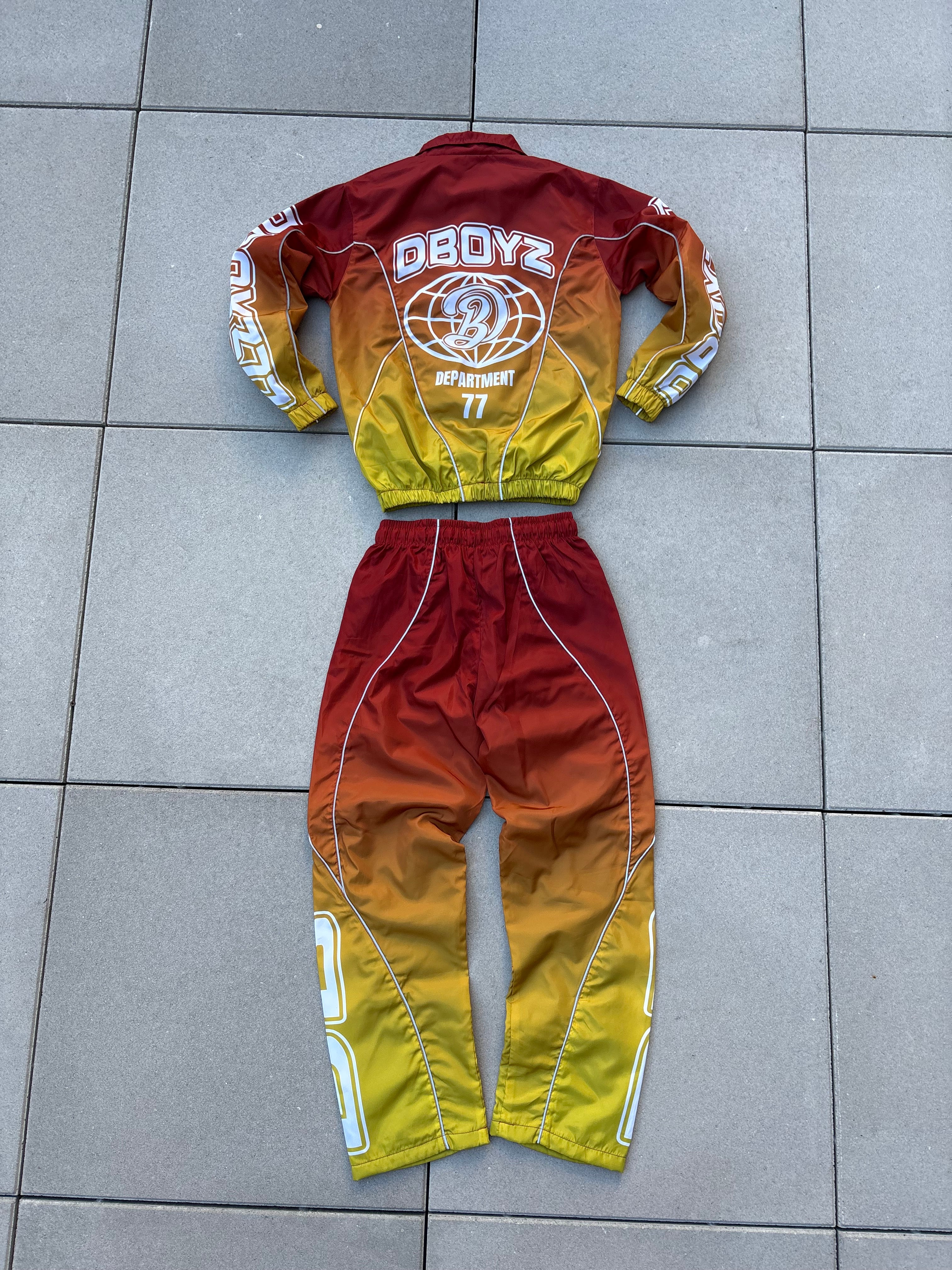 `Lava Lush' Half-Zip Nylon Wind Breaker Set