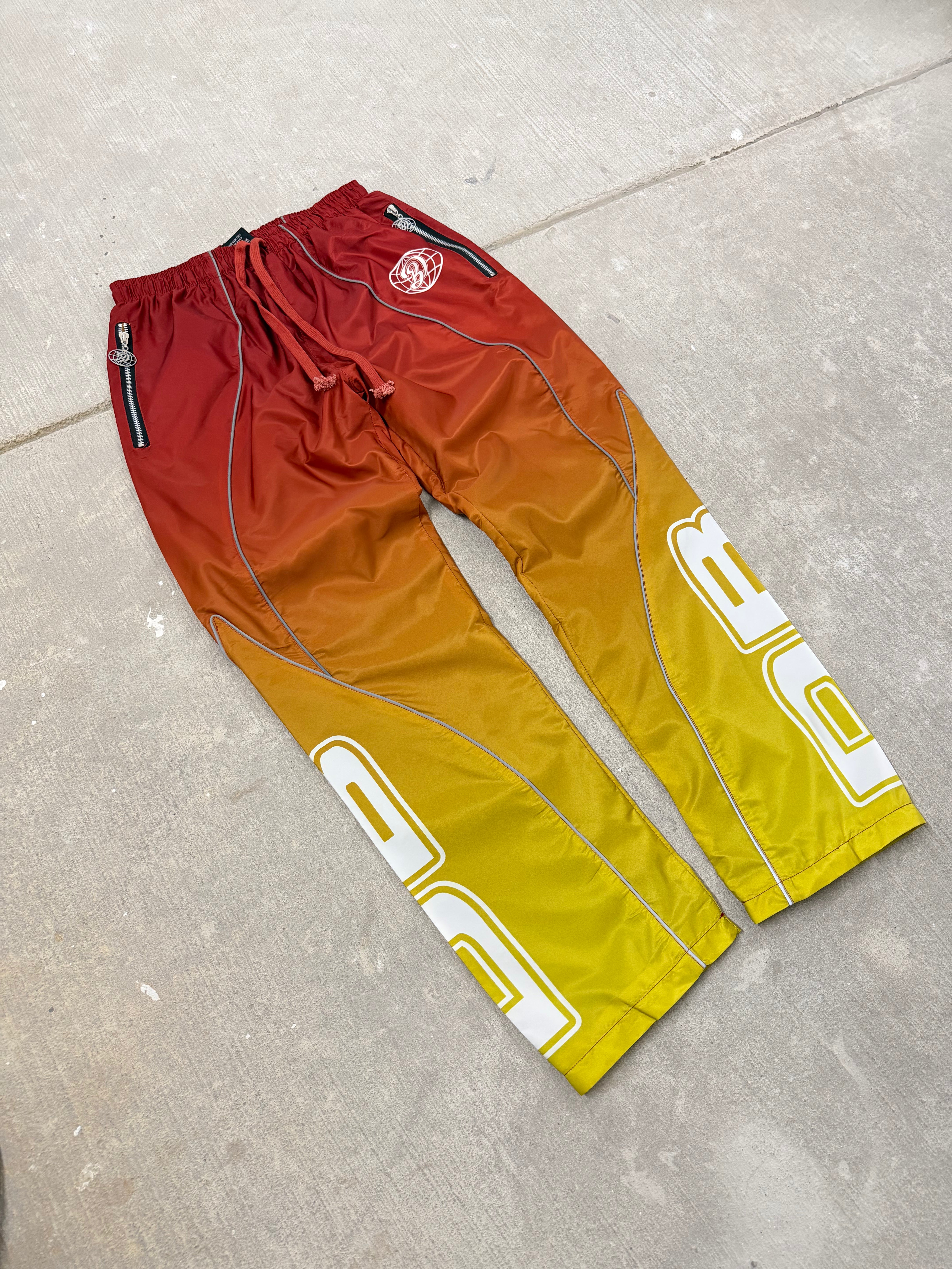 `Lava Lush' Half-Zip Nylon Wind Breaker Set