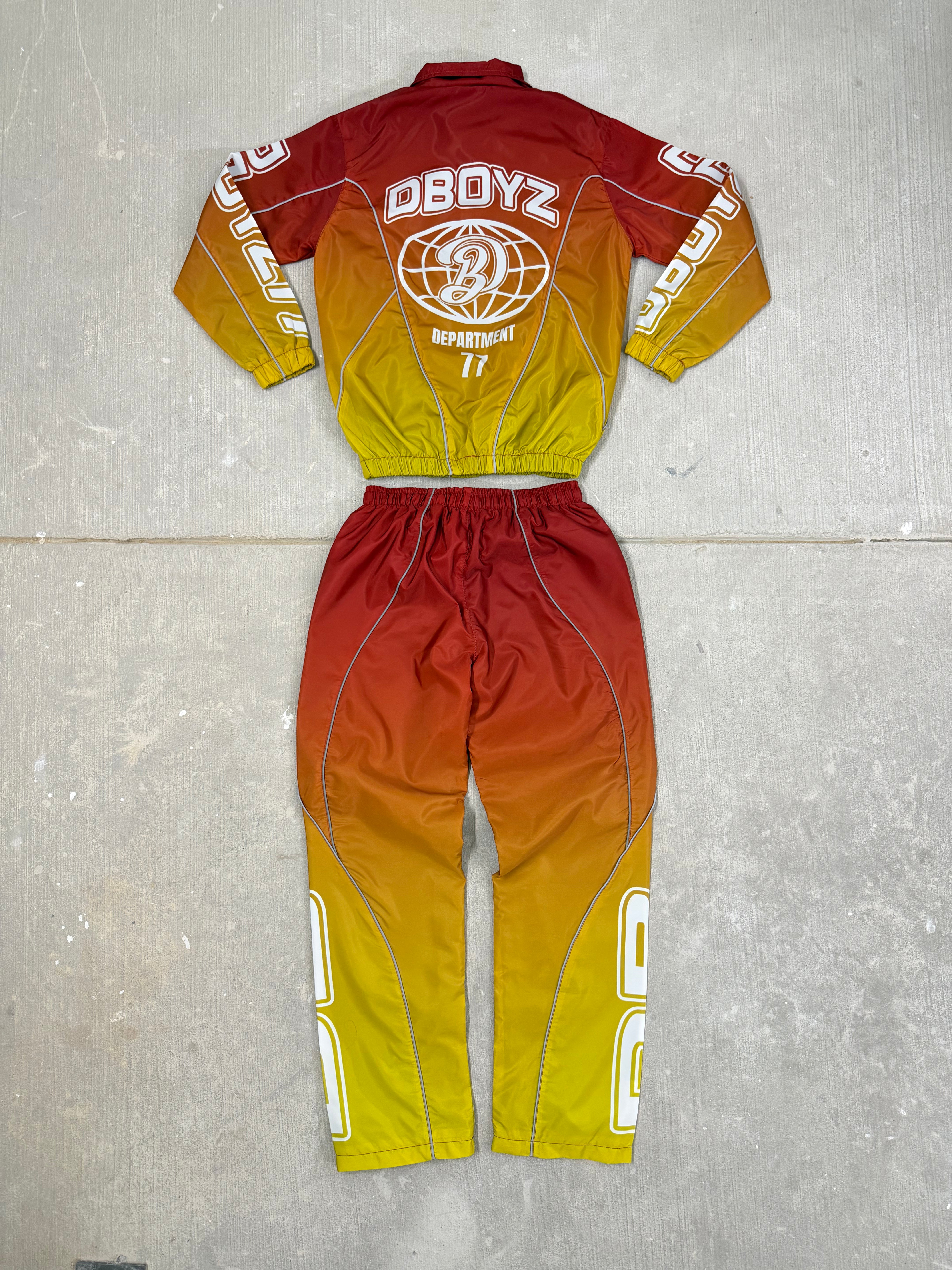 `Lava Lush' Half-Zip Nylon Wind Breaker Set